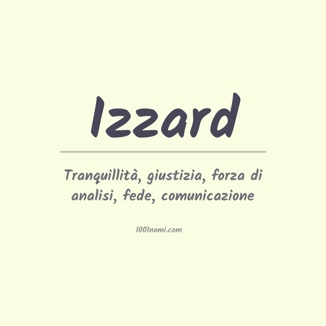 Significato del nome Izzard