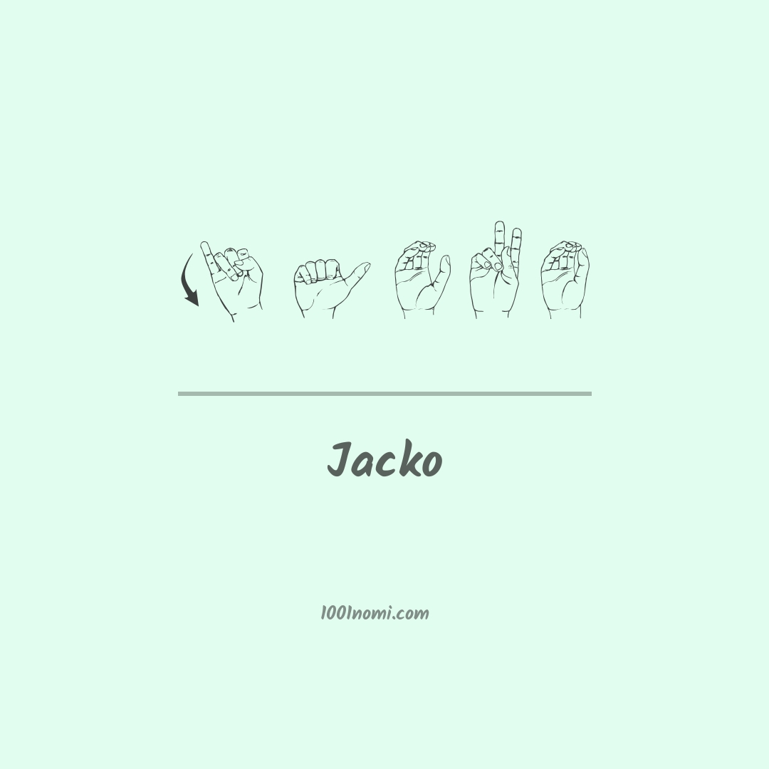 Jacko nella lingua dei segni