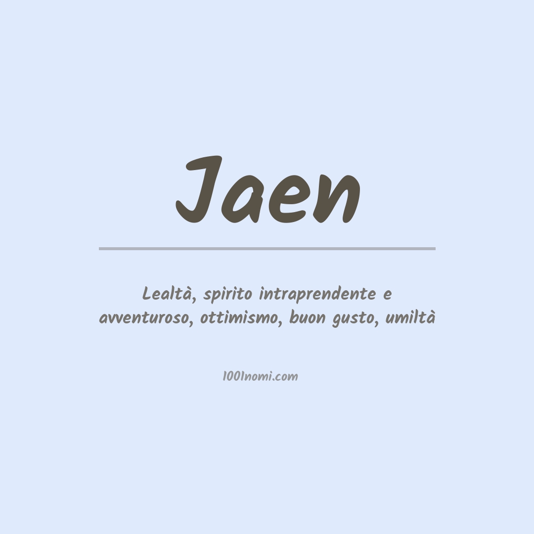 Significato del nome Jaen