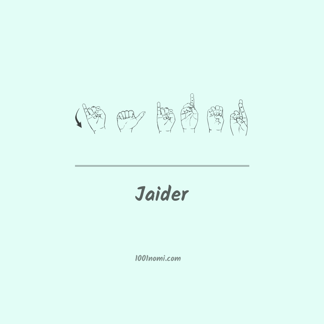 Jaider nella lingua dei segni Jaider nella lingua dei segni