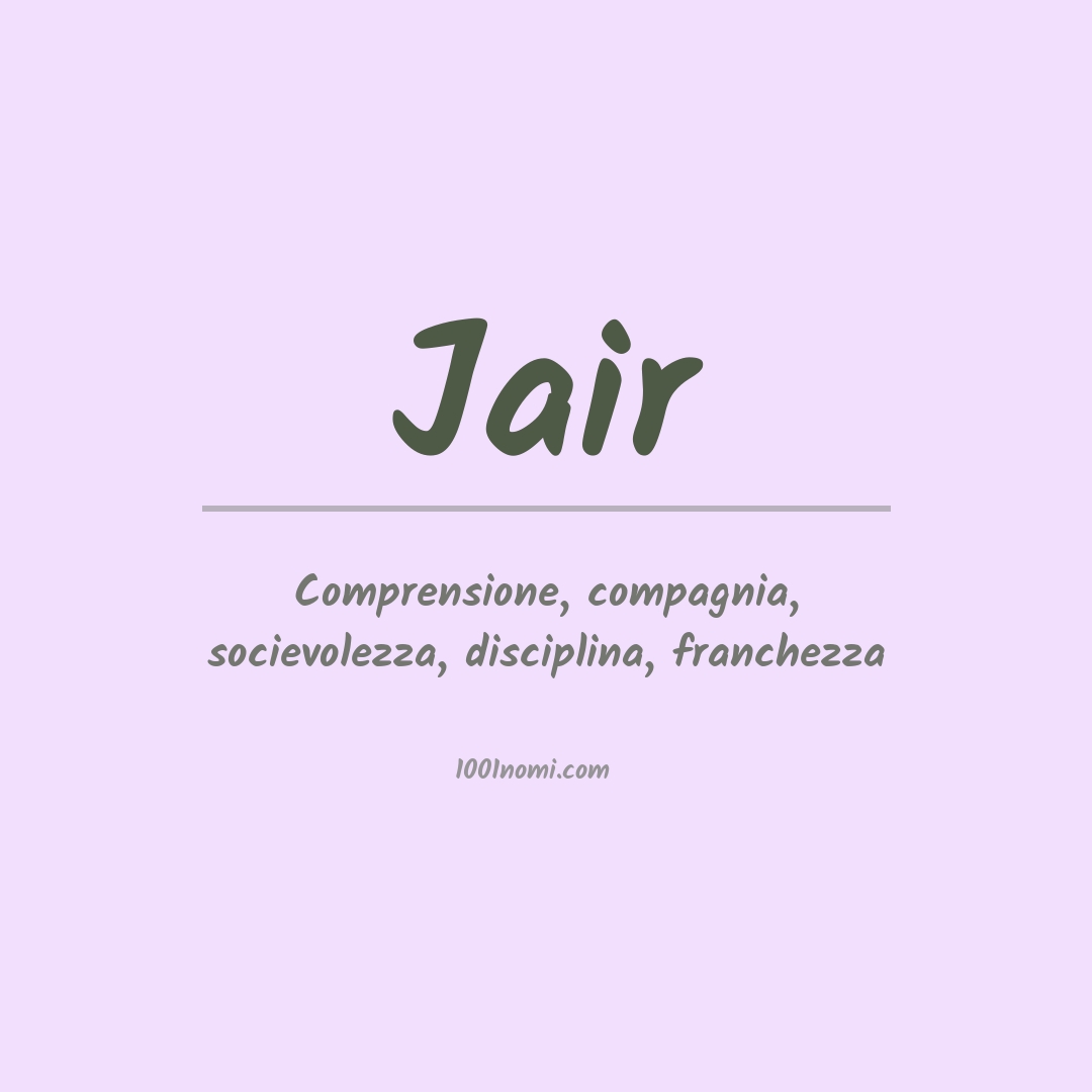 Significato del nome Jair