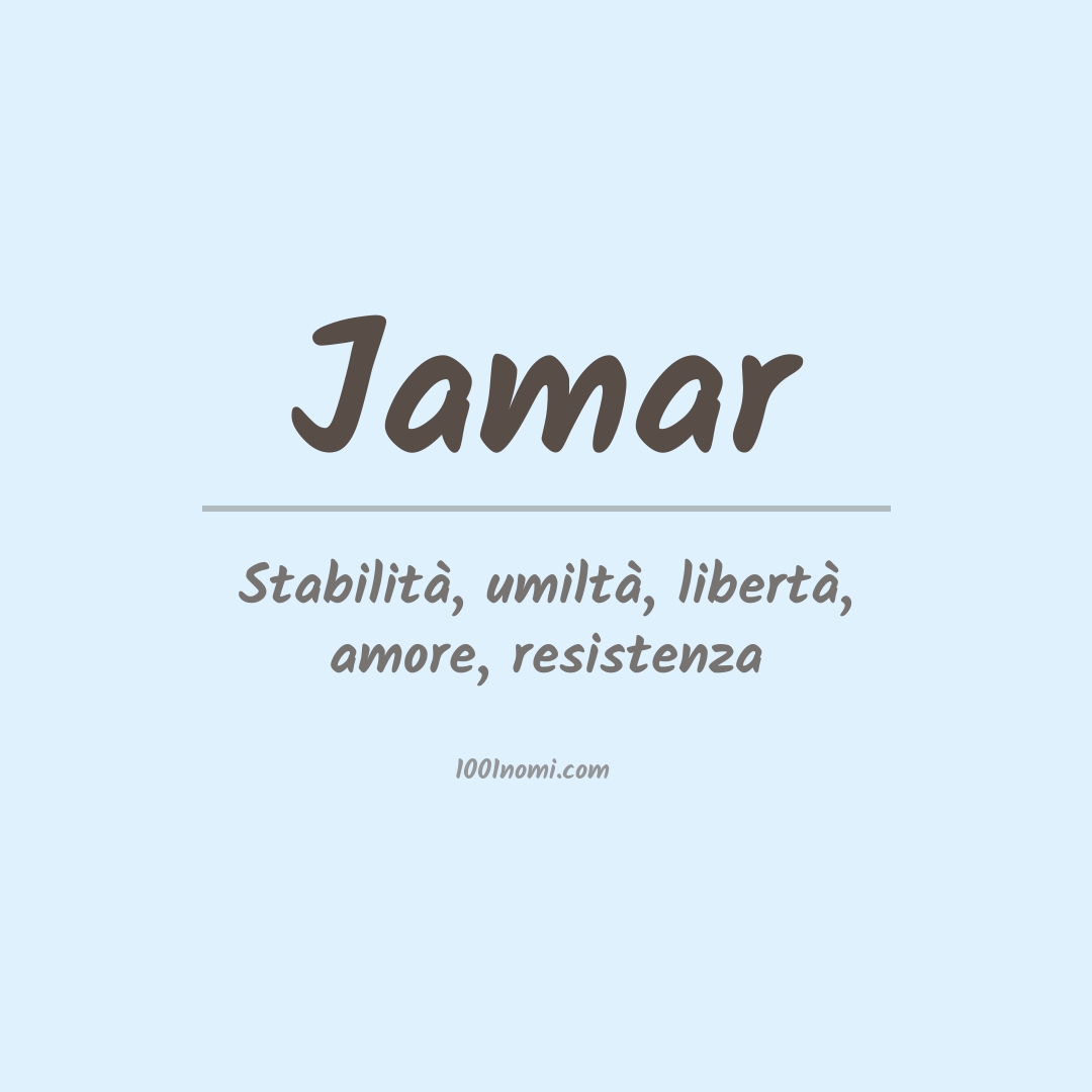 Significato del nome Jamar