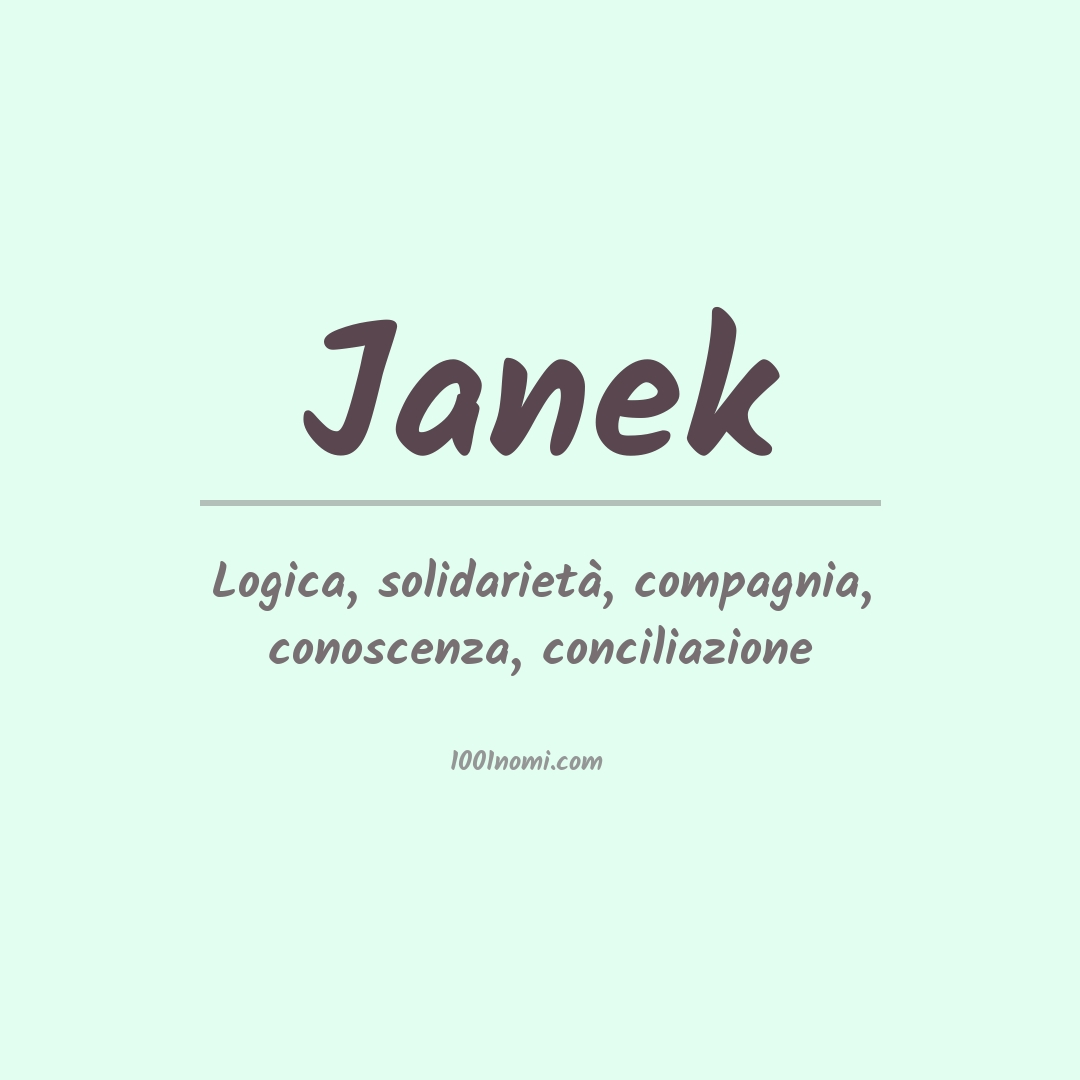 Significato del nome Janek