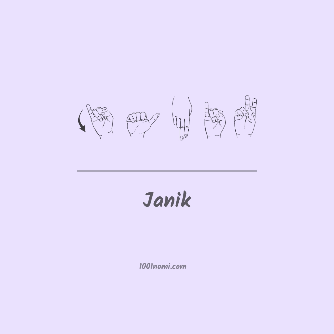 Janik nella lingua dei segni