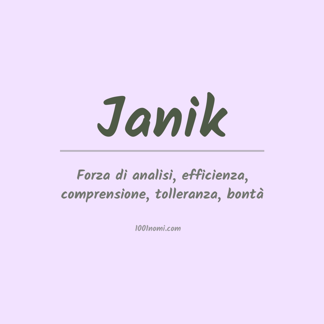 Significato del nome Janik
