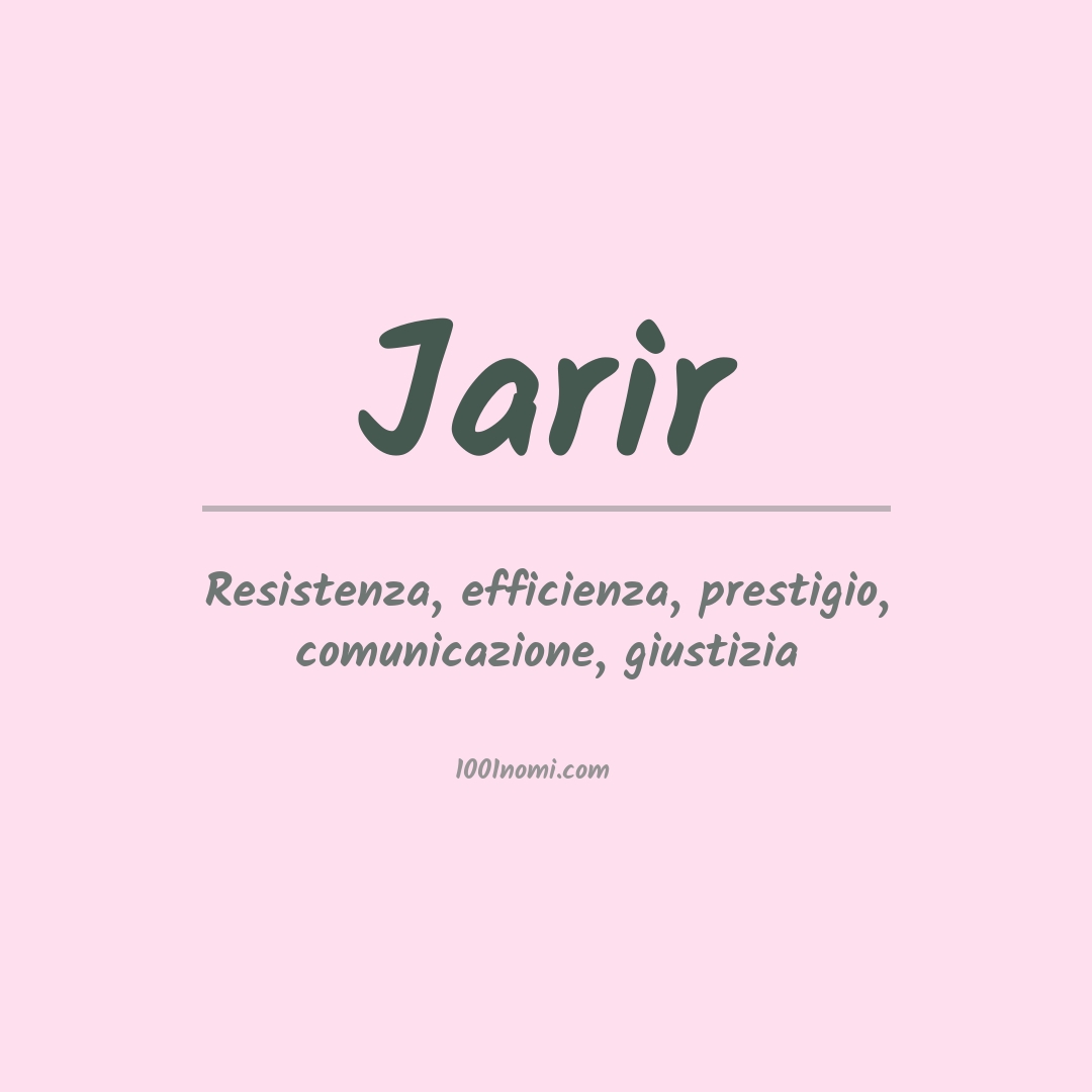 Significato del nome Jarir Significato del nome Jarir
