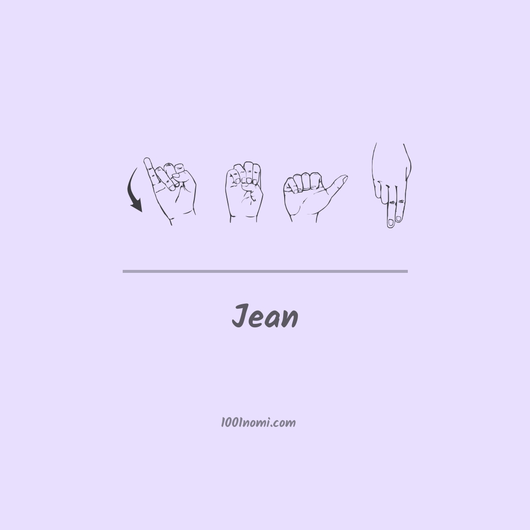 Jean nella lingua dei segni