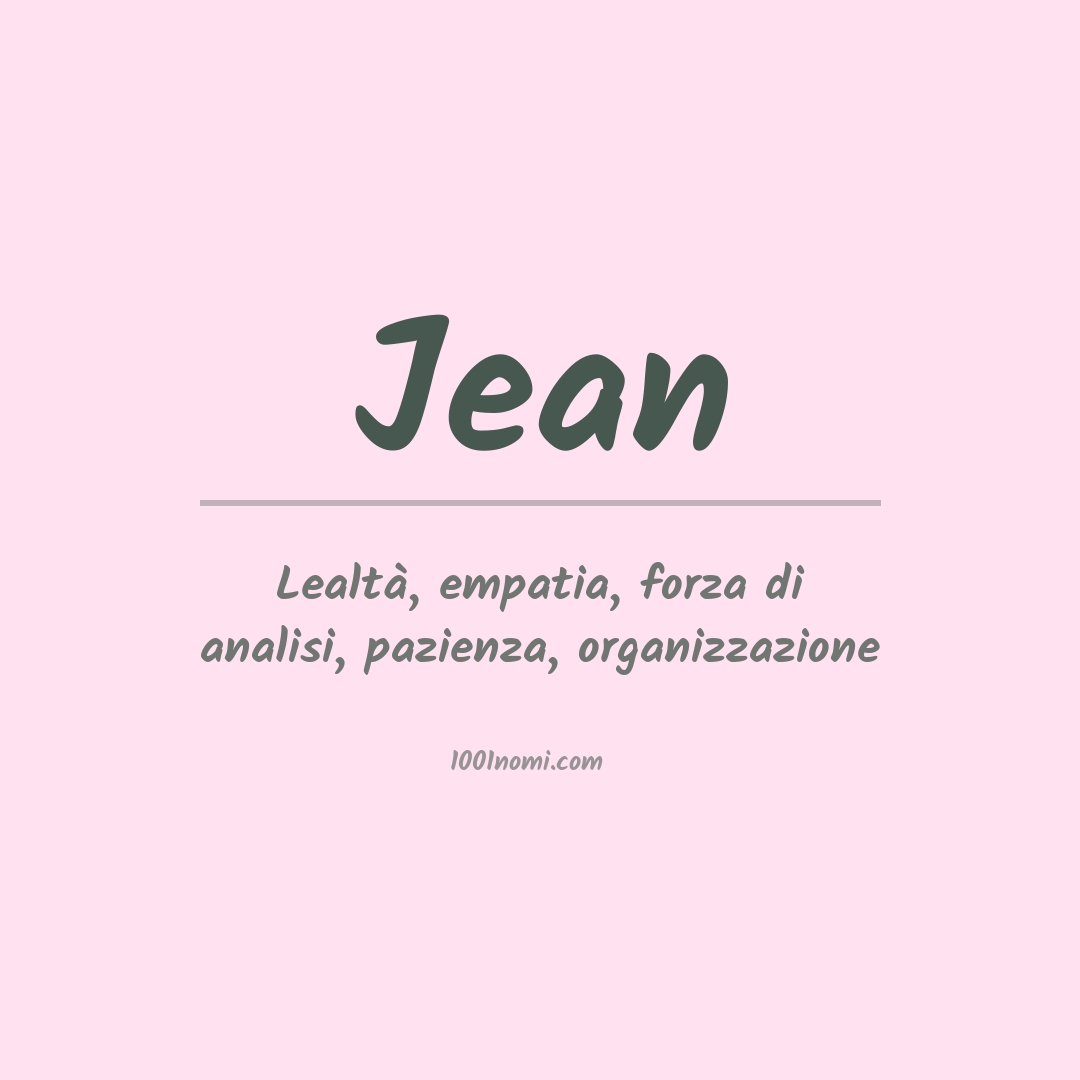 Significato del nome Jean