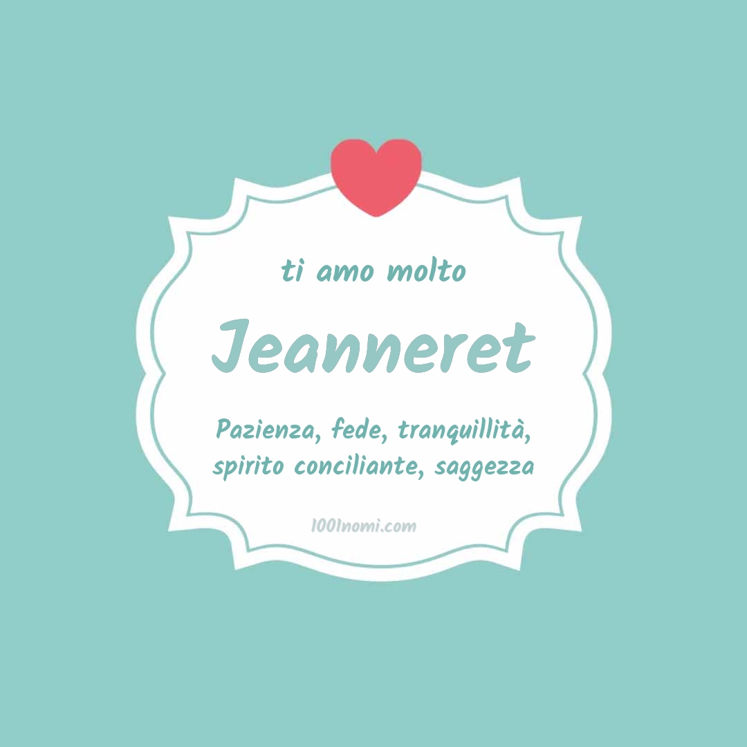 Ti amo molto Jeanneret