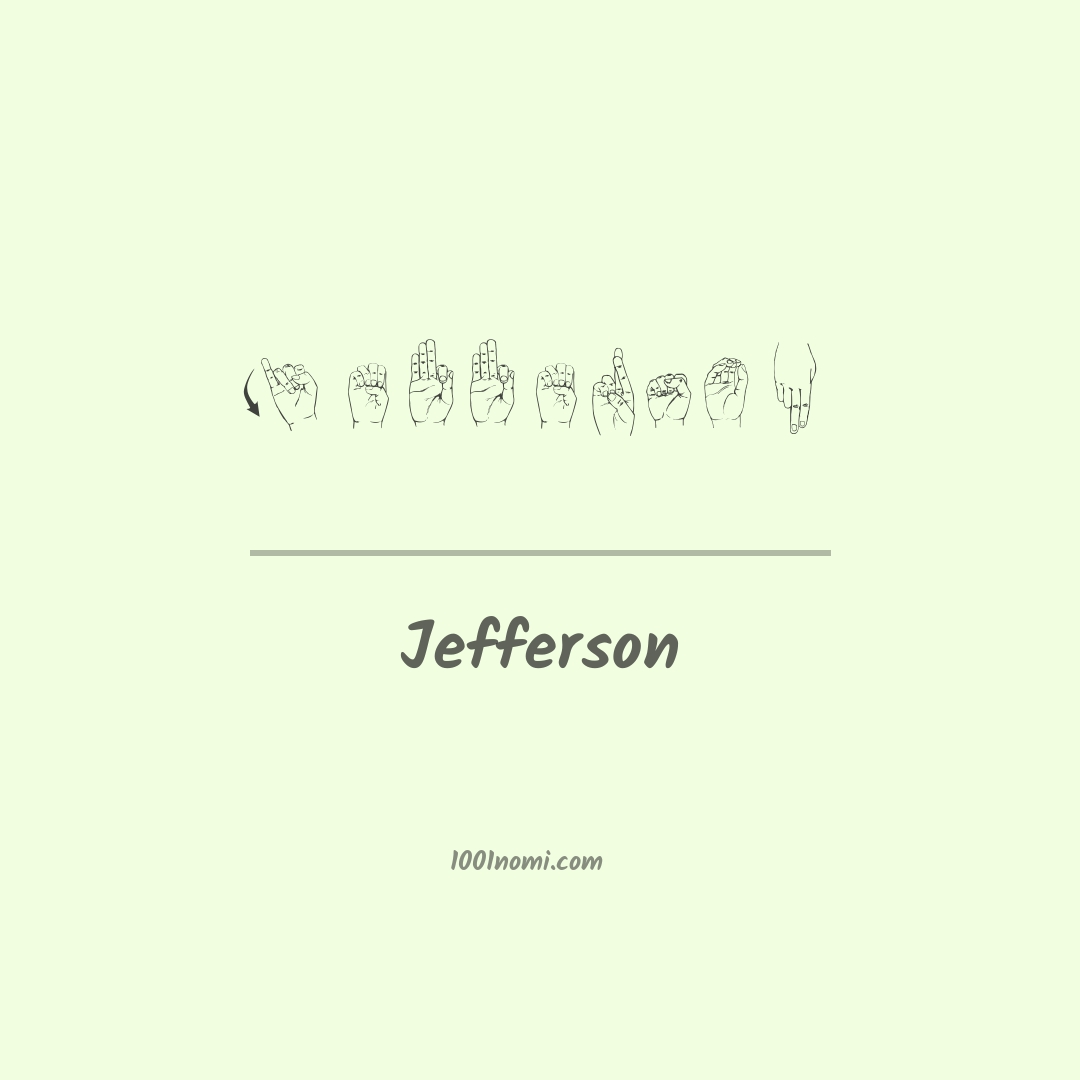 Jefferson nella lingua dei segni