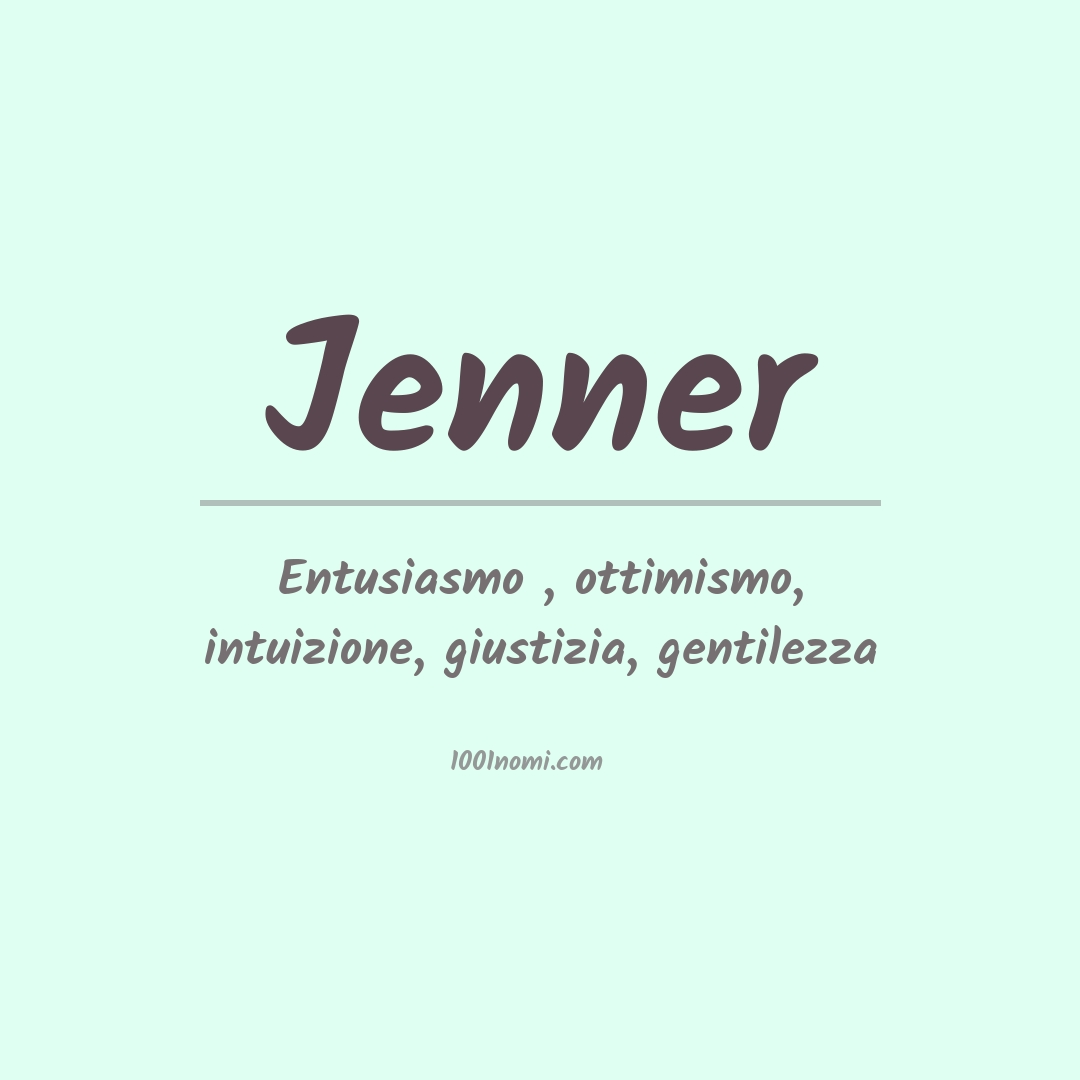 Significato del nome Jenner