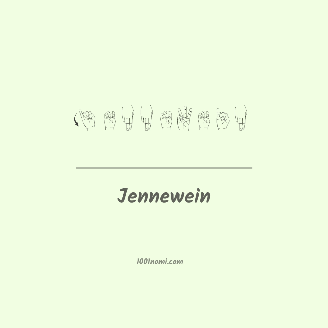 Jennewein nella lingua dei segni