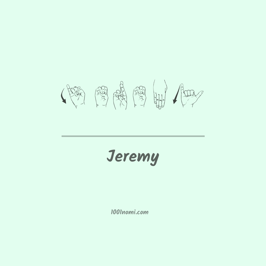 Jeremy nella lingua dei segni