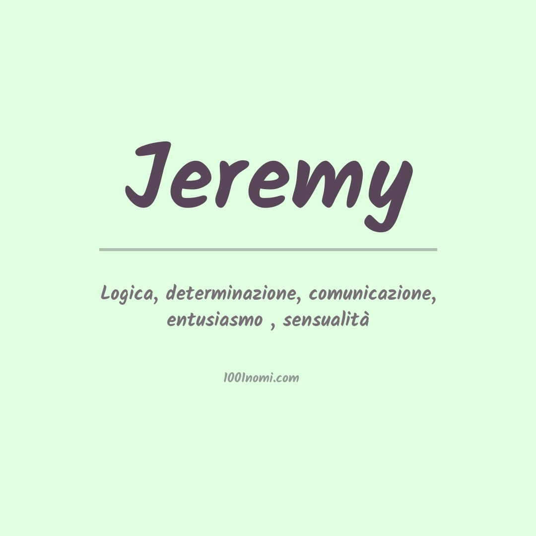 Significato del nome Jeremy