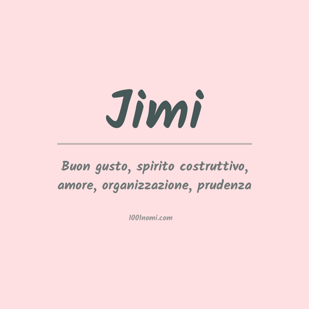 Significato del nome Jimi