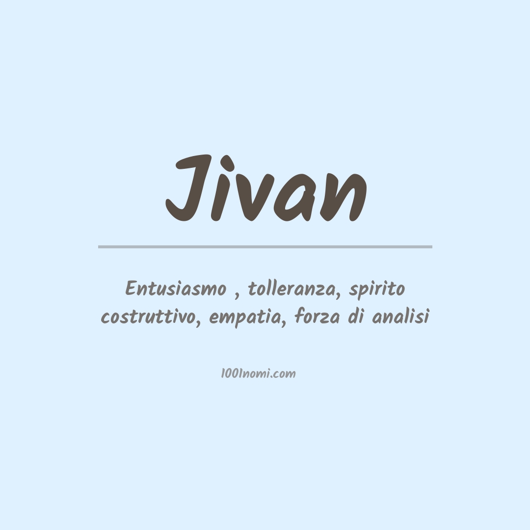 Significato del nome Jivan