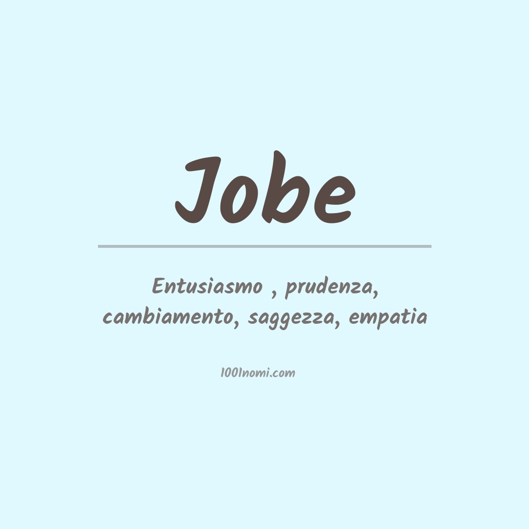 Significato del nome Jobe