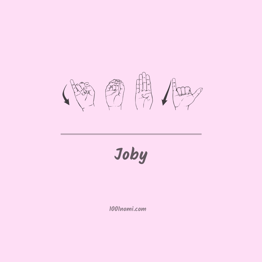 Joby nella lingua dei segni Joby nella lingua dei segni