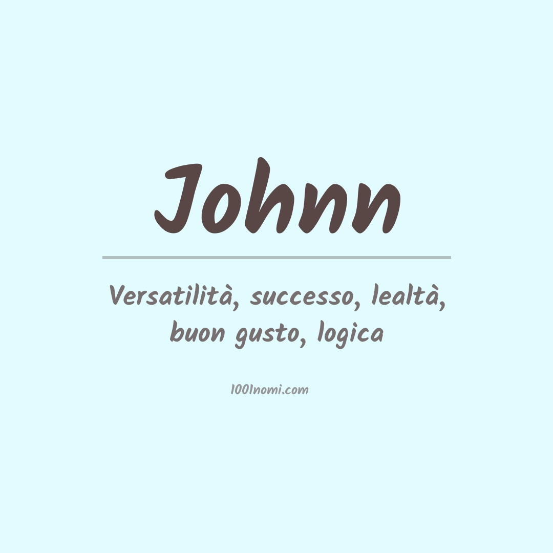 Significato del nome Johnn