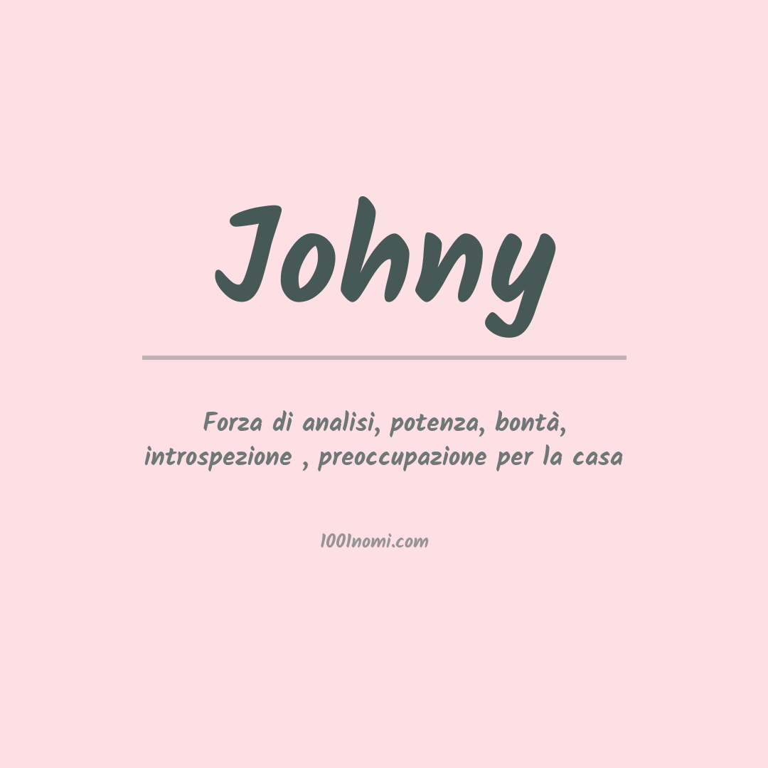 Significato del nome Johny