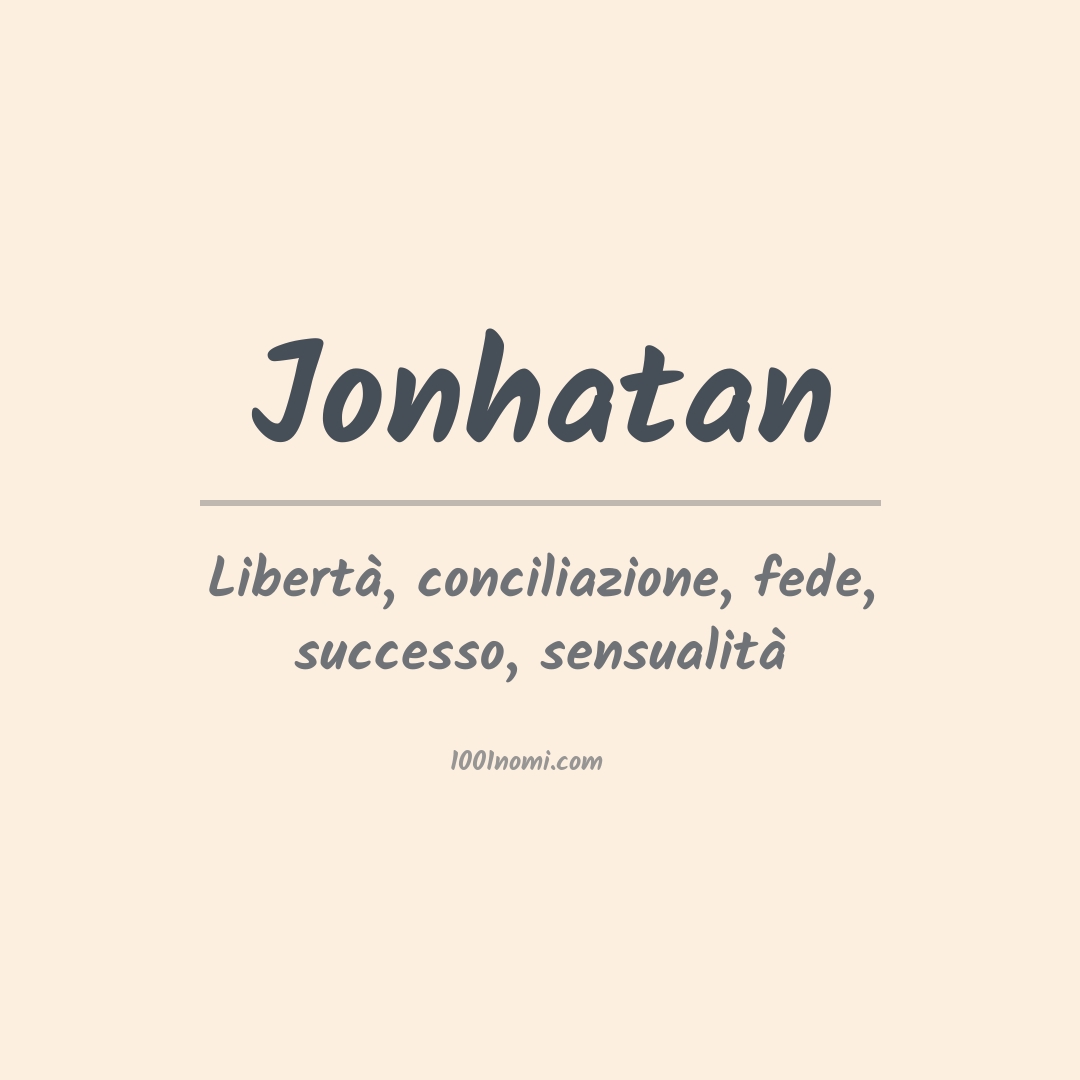 Significato del nome Jonhatan