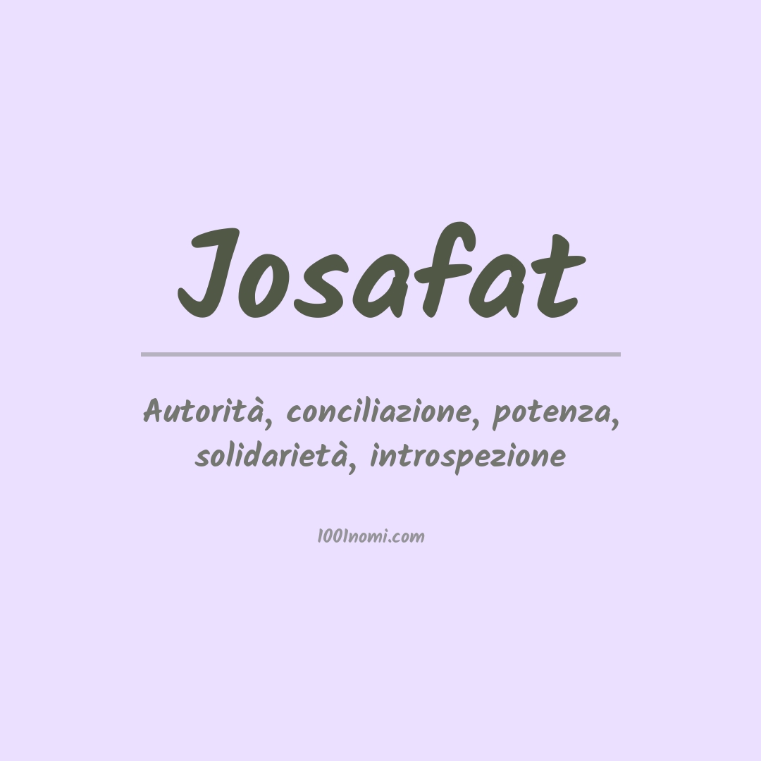 Significato del nome Josafat