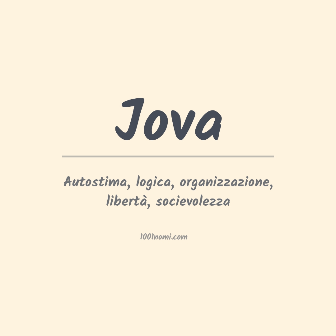 Significato del nome Jova Significato del nome Jova