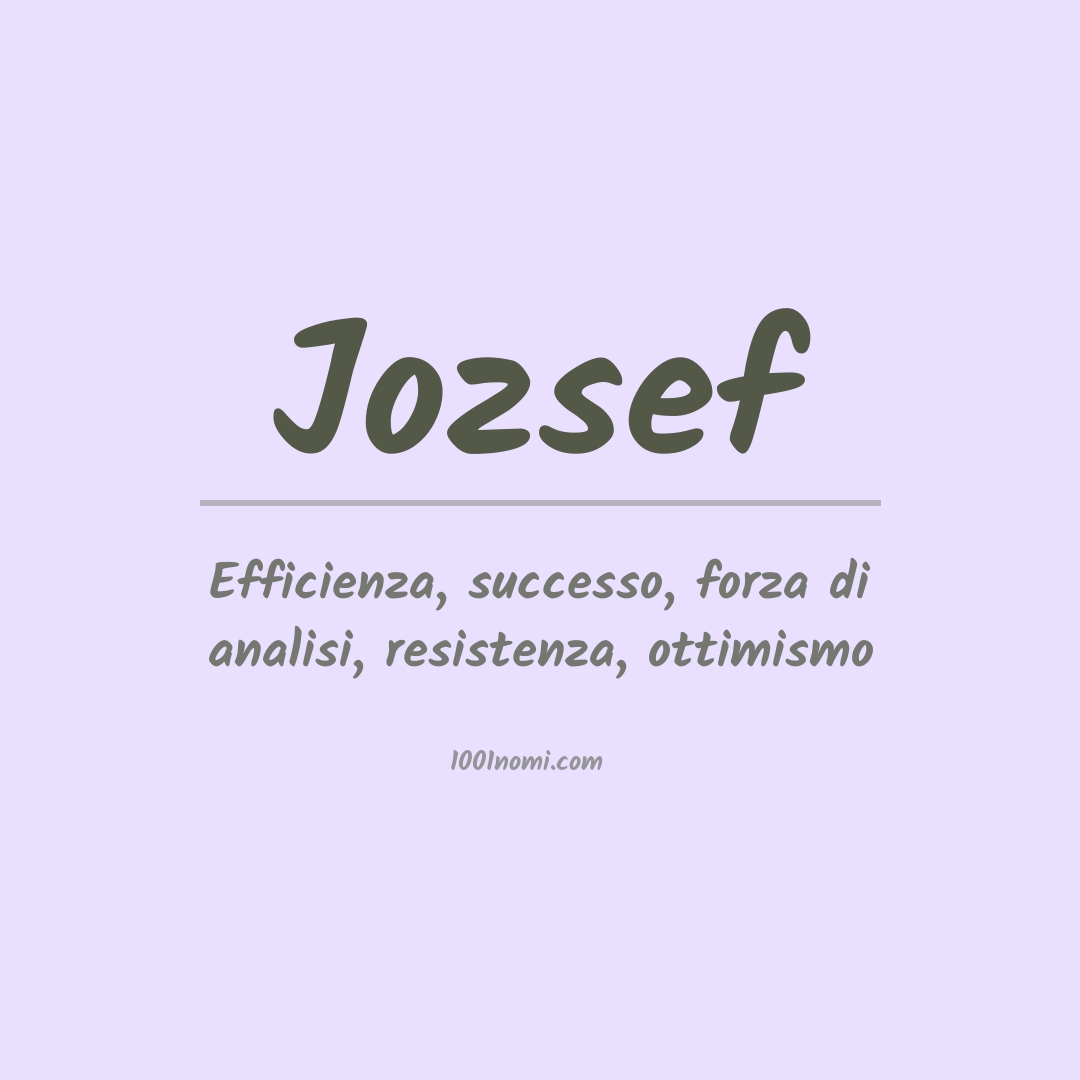 Significato del nome Jozsef