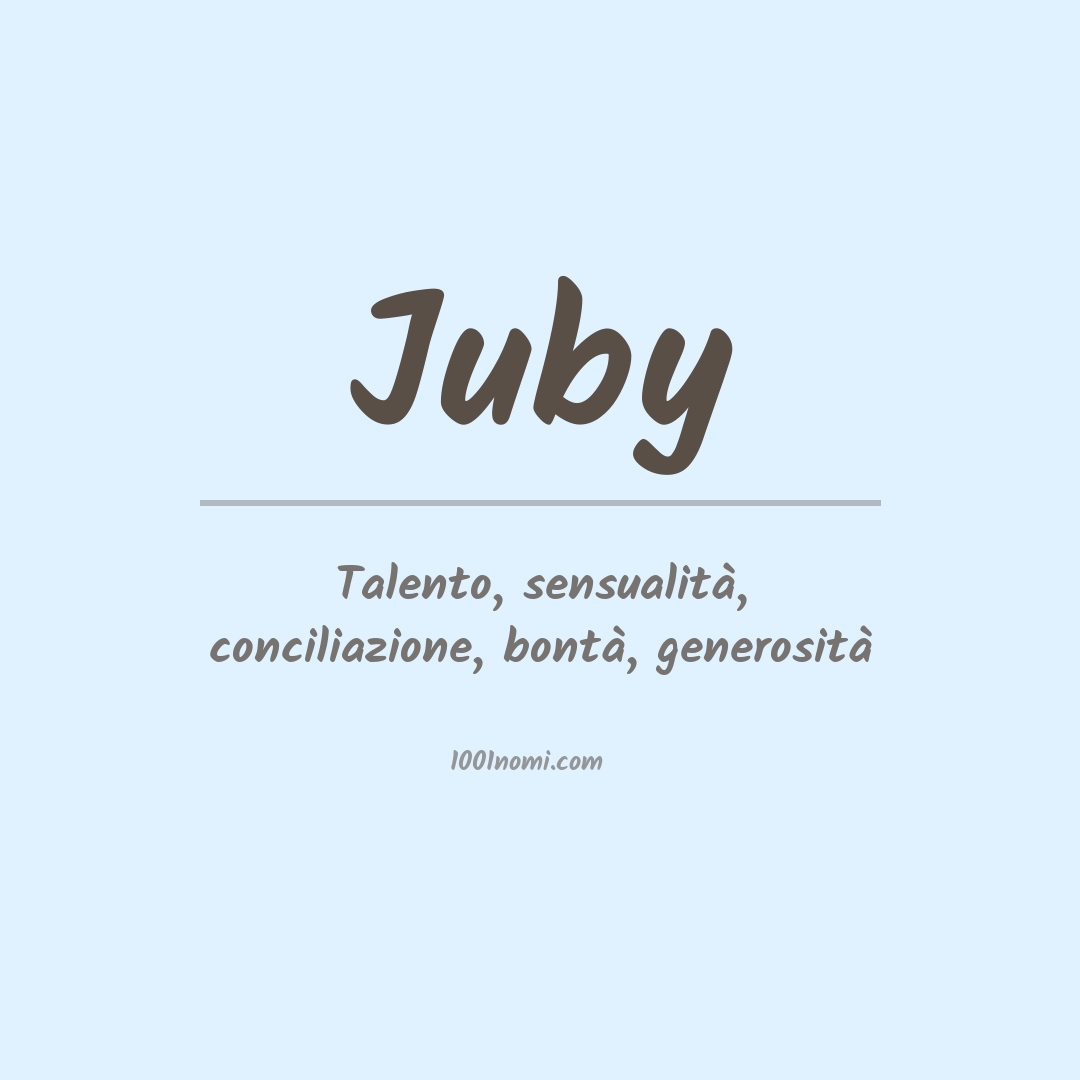 Significato del nome Juby Significato del nome Juby