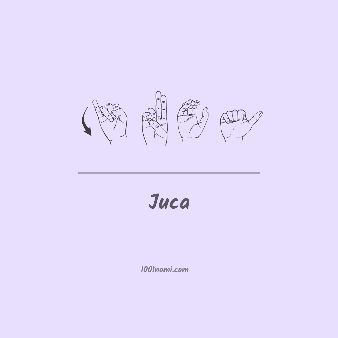 Juca nella lingua dei segni Juca nella lingua dei segni