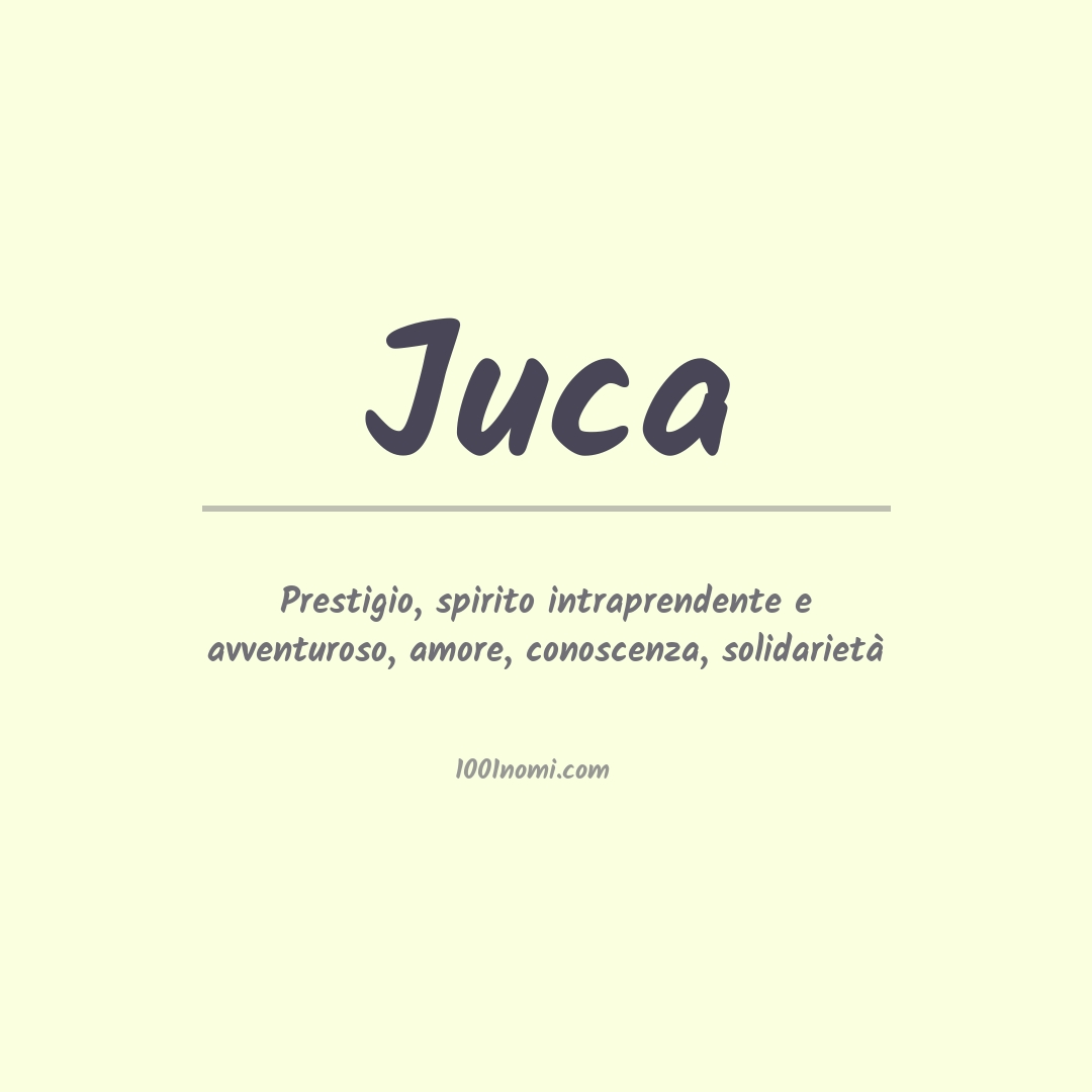 Significato del nome Juca Significato del nome Juca