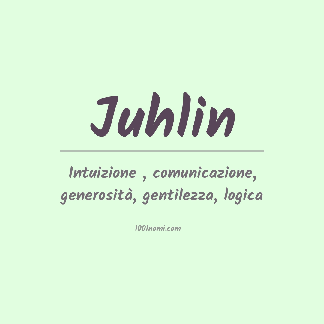 Significato del nome Juhlin