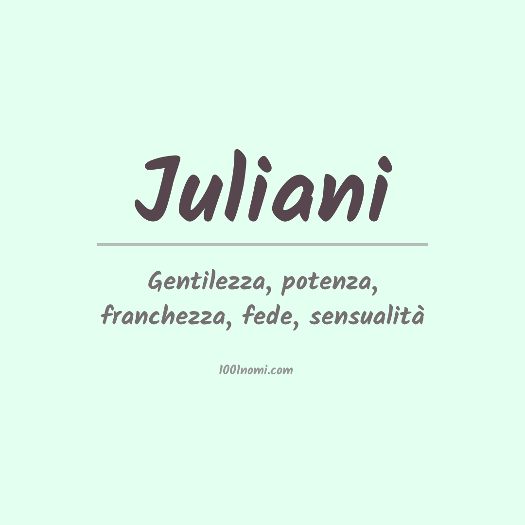 Significato del nome Juliani