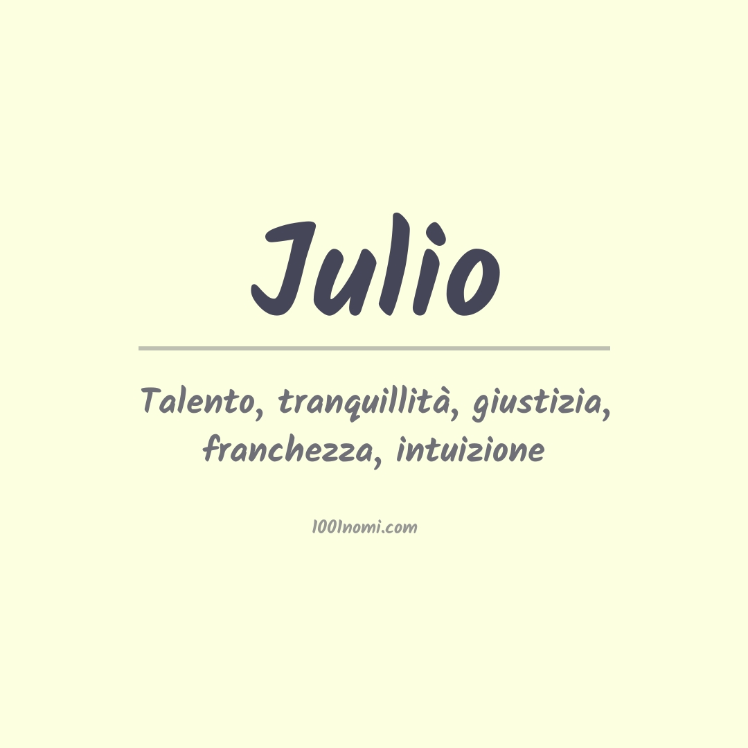 Significato del nome Julio