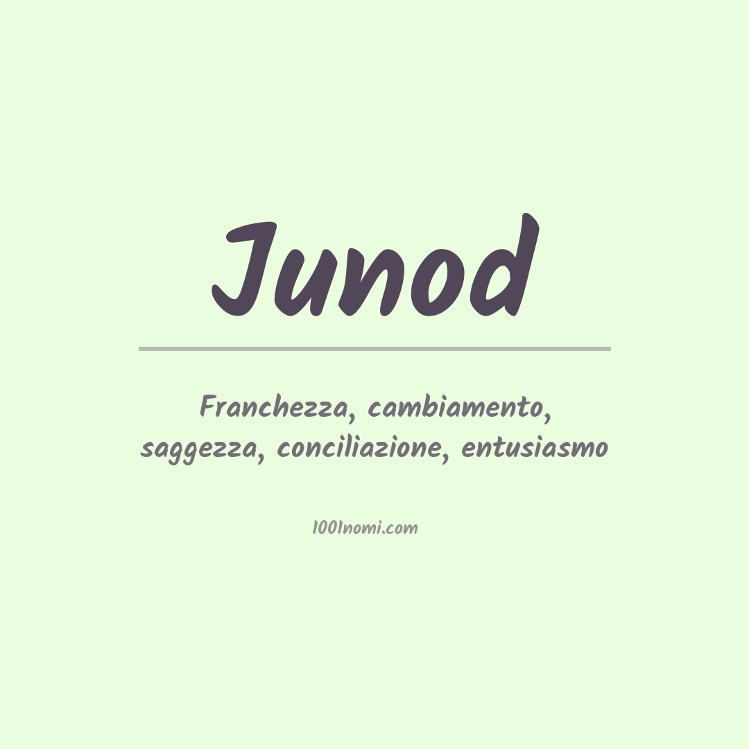 Significato del nome Junod