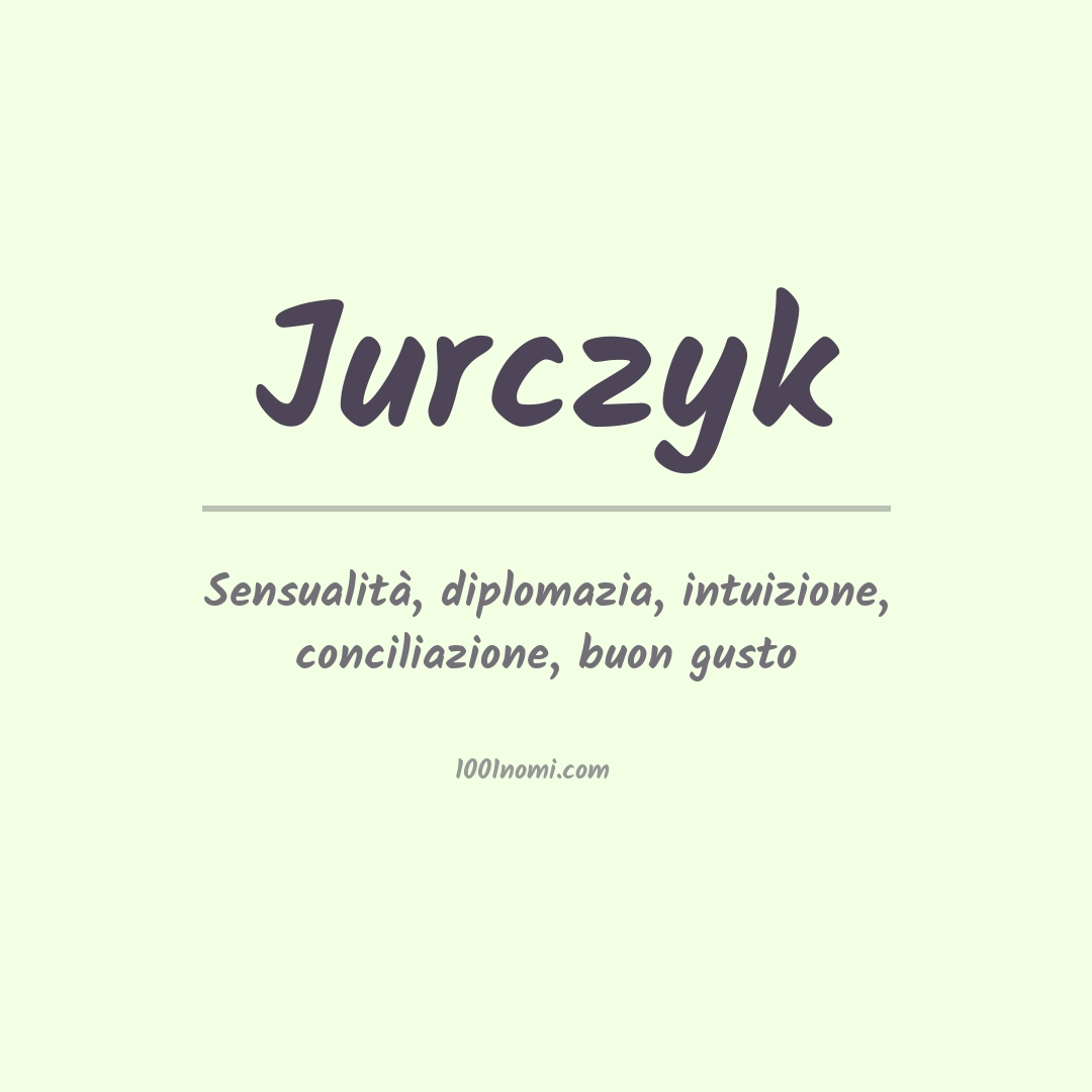 Significato del nome Jurczyk