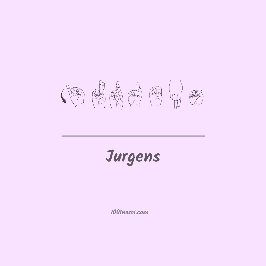 Jurgens nella lingua dei segni Jurgens nella lingua dei segni