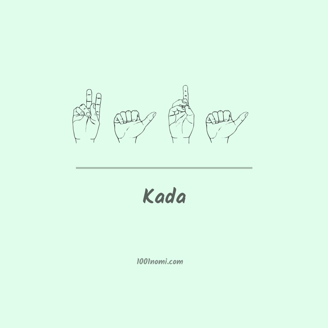 Kada nella lingua dei segni