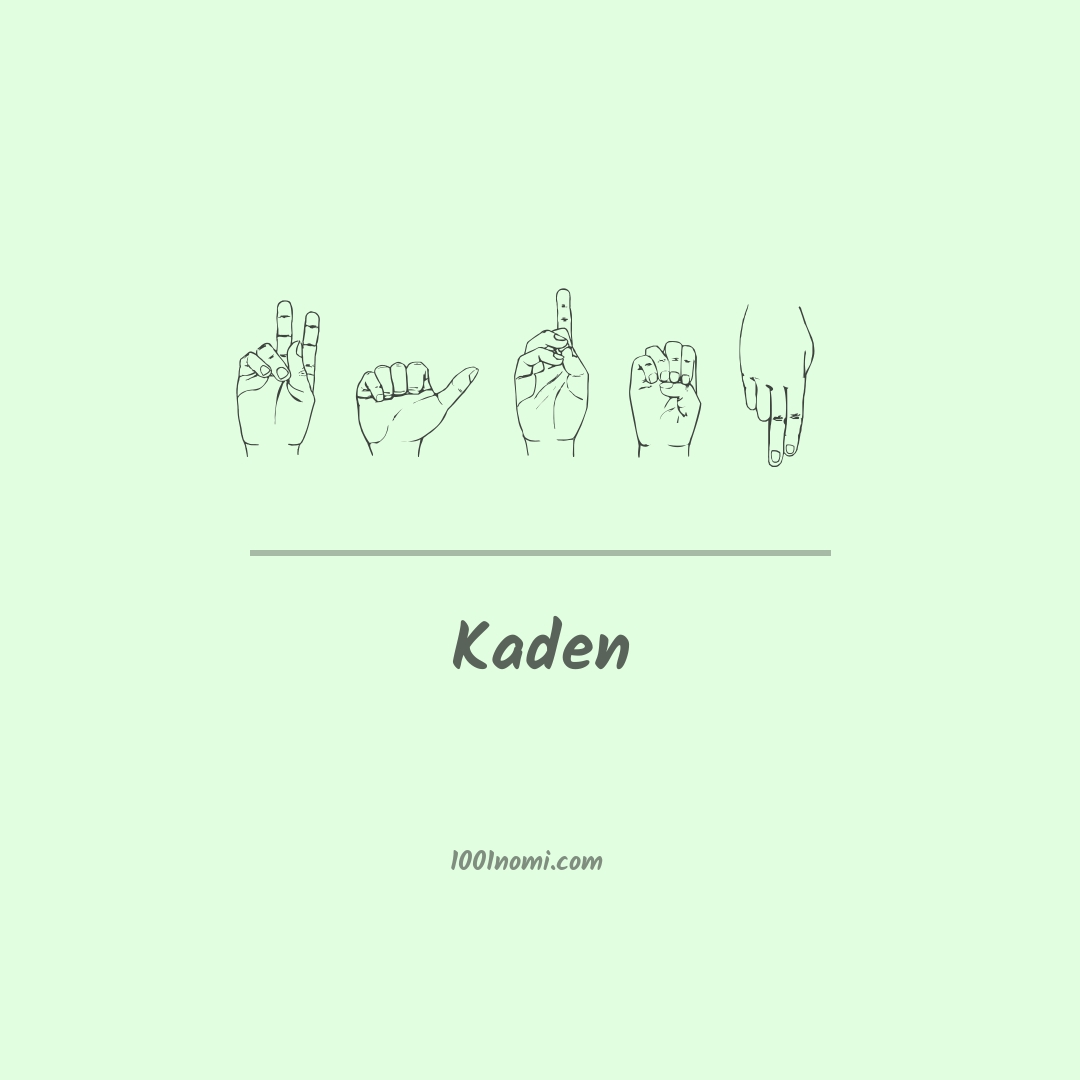 Kaden nella lingua dei segni