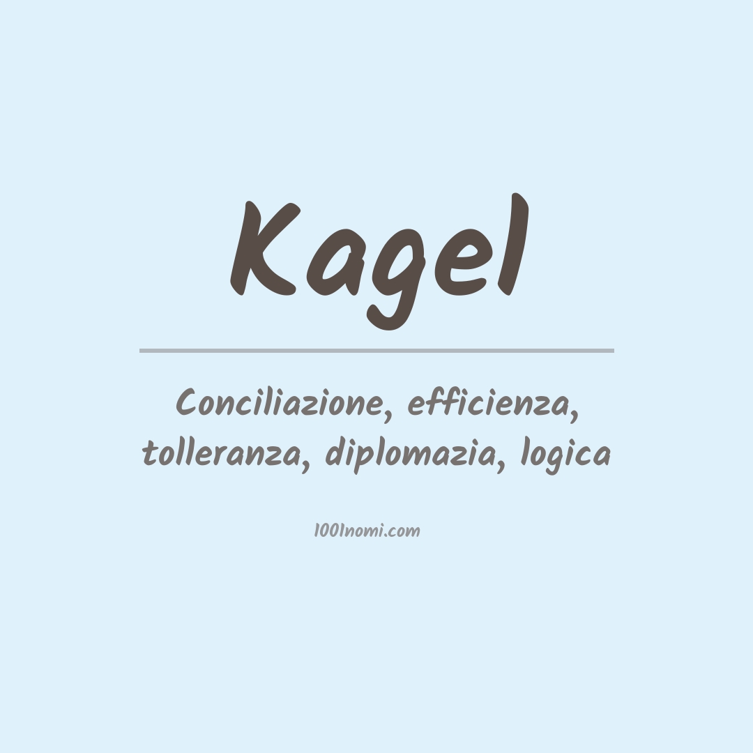 Significato del nome Kagel