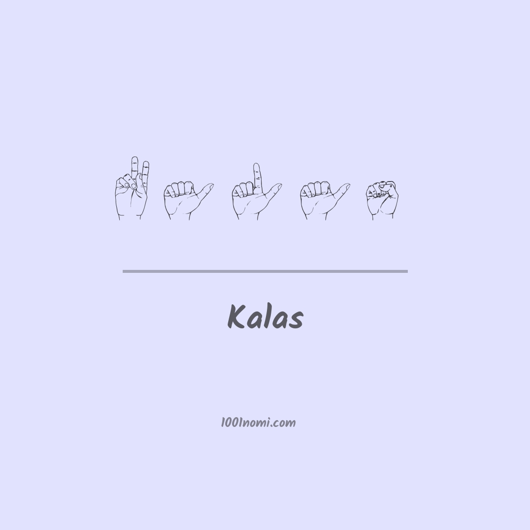 Kalas nella lingua dei segni