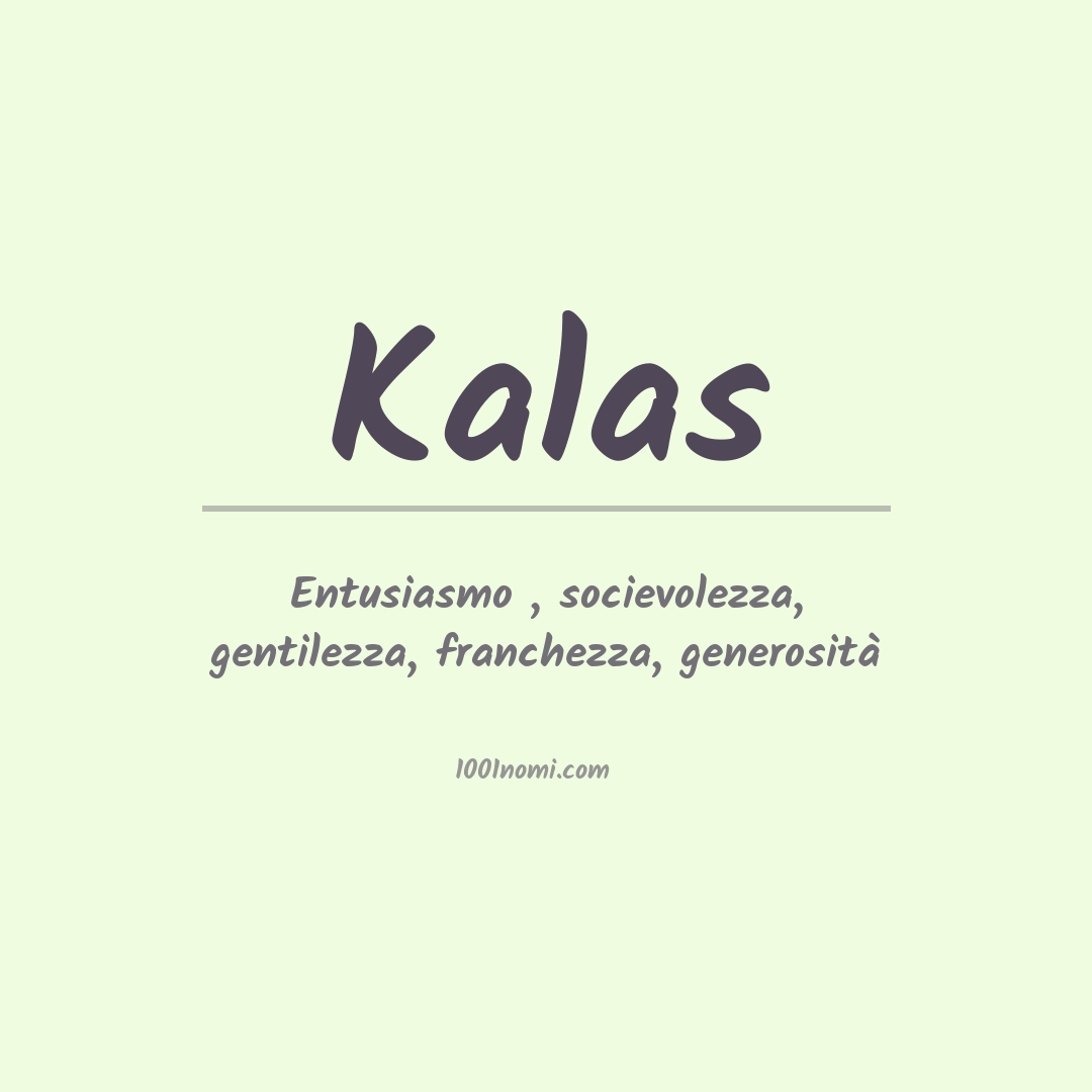 Significato del nome Kalas