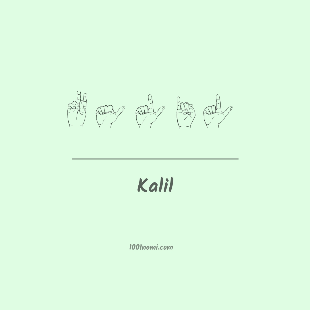 Kalil nella lingua dei segni