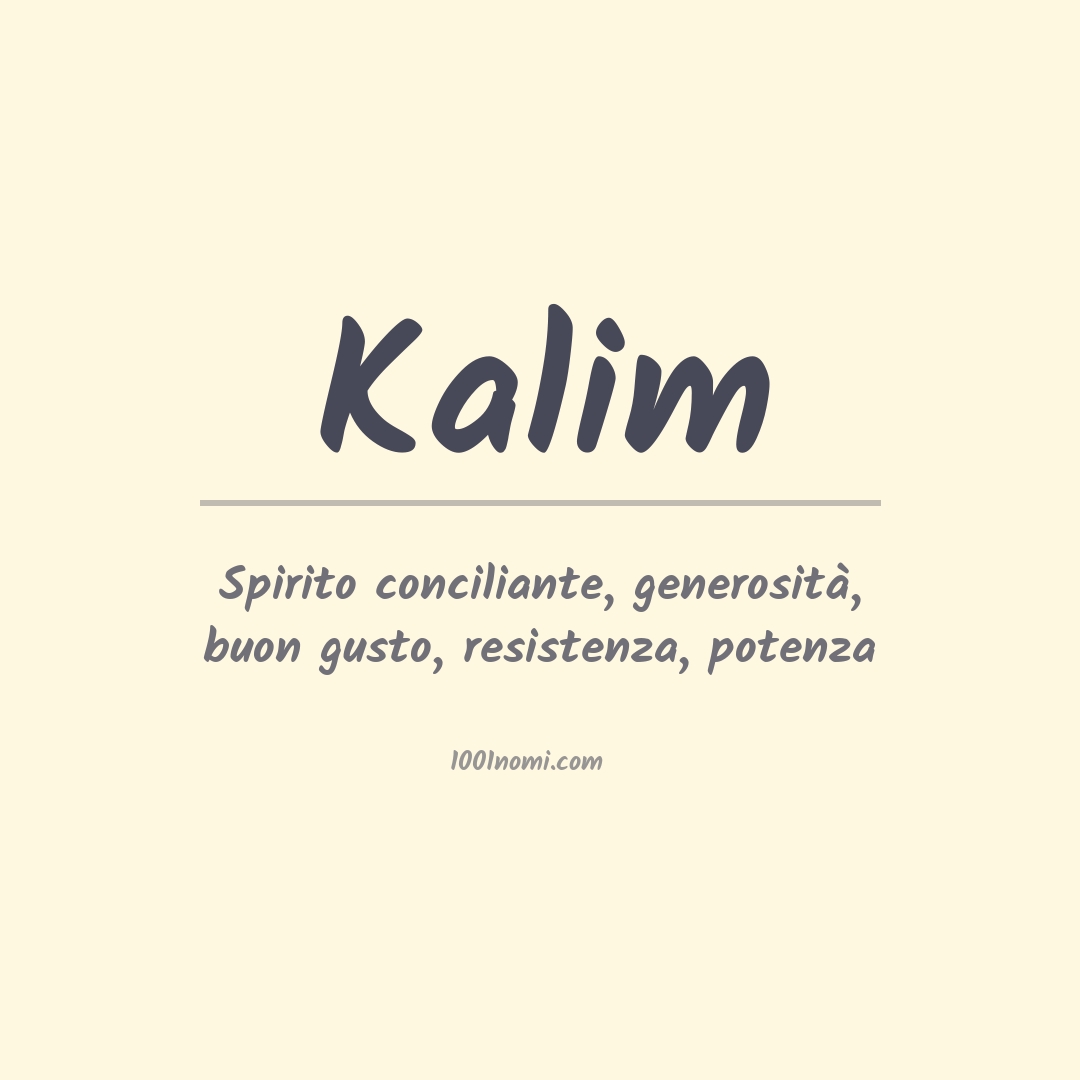 Significato del nome Kalim Significato del nome Kalim
