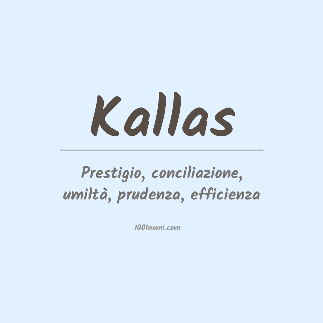 Significato del nome Kallas