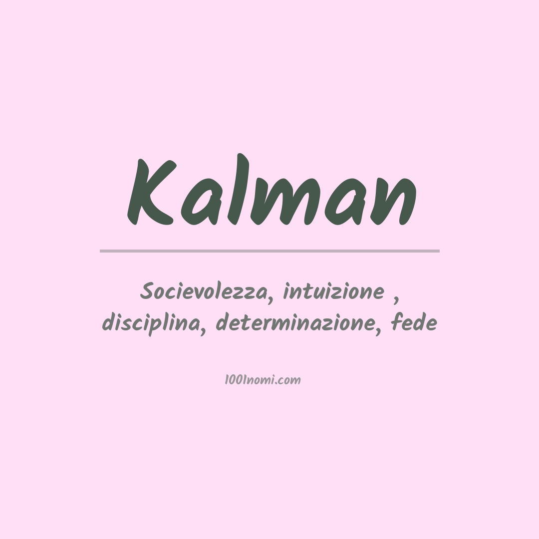 Significato del nome Kalman