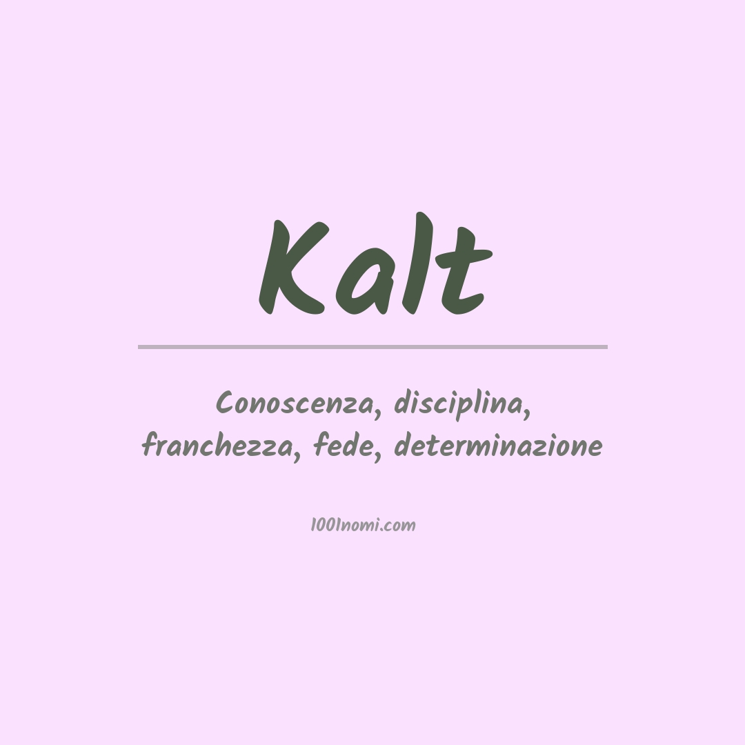 Significato del nome Kalt