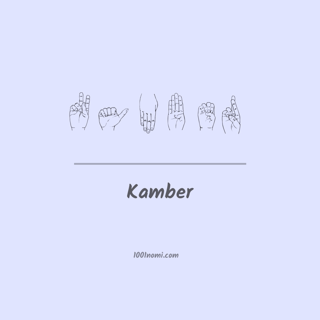 Kamber nella lingua dei segni