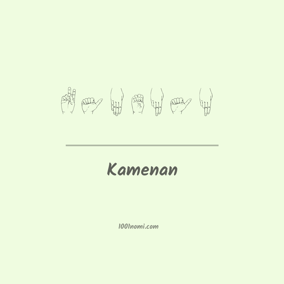 Kamenan nella lingua dei segni