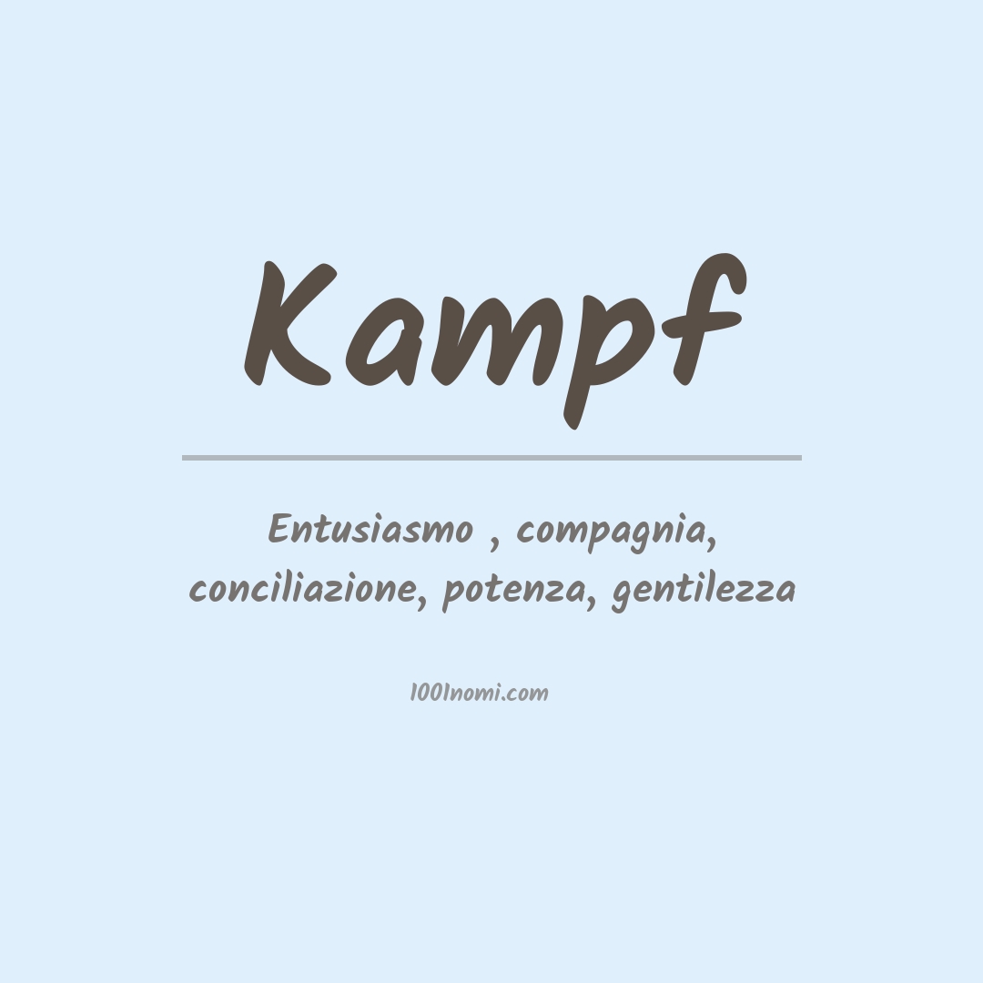 Significato del nome Kampf